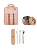 Citron Blush Pink Backpack with Cutlery Set and 250 ml Food Jar image number 1
